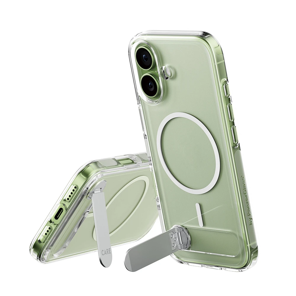 PanzerGlass iPhone 17 KICKSTAND 細磁吸旋轉立架殼-透白