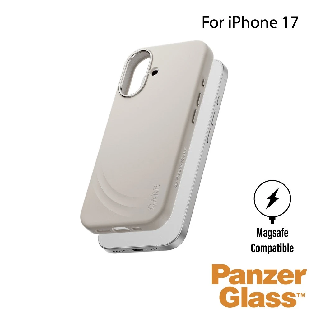 PanzerGlass iPhone 17 6.1吋 FLOW 親膚磁吸防摔殼金屬鍵款-香草色