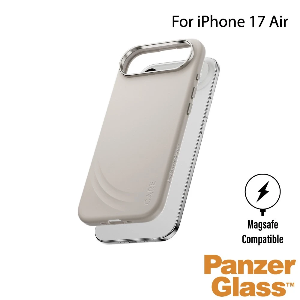 PanzerGlass iPhone 17 Air 6.6吋 FLOW 親膚磁吸防摔殼金屬鍵款-香草色