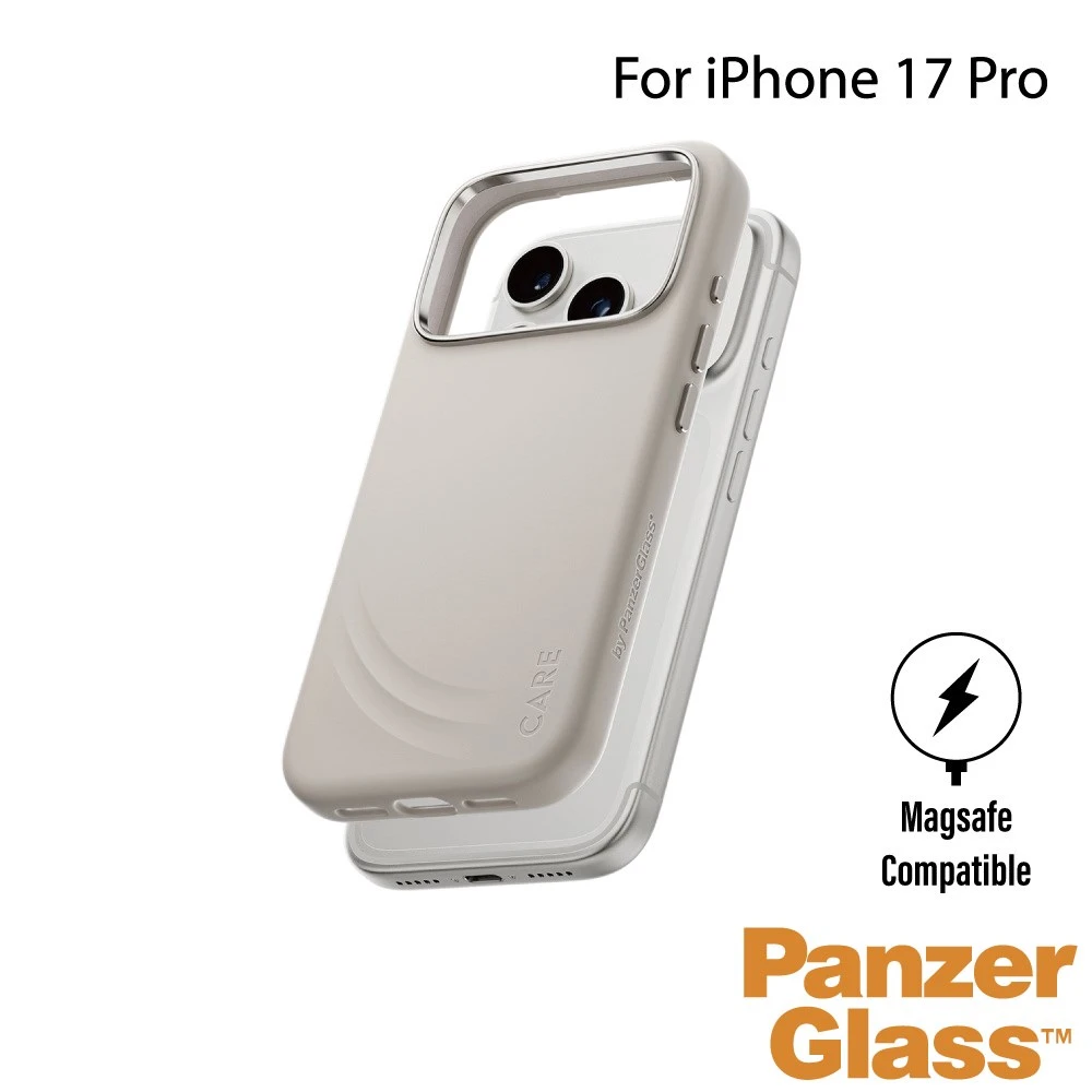 PanzerGlass iPhone 17 Pro 6.3吋 FLOW 親膚磁吸防摔殼金屬鍵款-香草色
