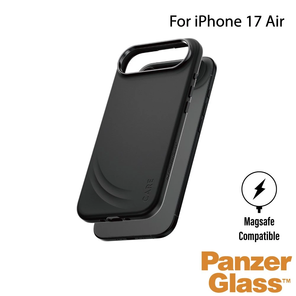 PanzerGlass iPhone 17 Air 6.6吋 FLOW 親膚磁吸防摔殼金屬鍵款-黑色