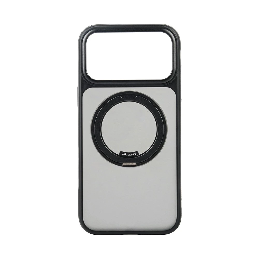 Gramas iPhone 17 ProMax 6.9吋 Mag-O 360旋轉支架磁吸殼(黑)