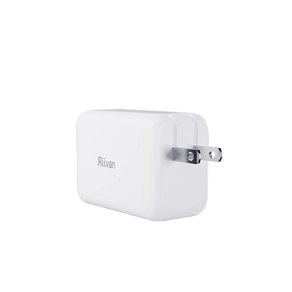 Riivan 65W 伸縮線GaN氮化鎵3孔充電器 白色 / 黑色 2品同款