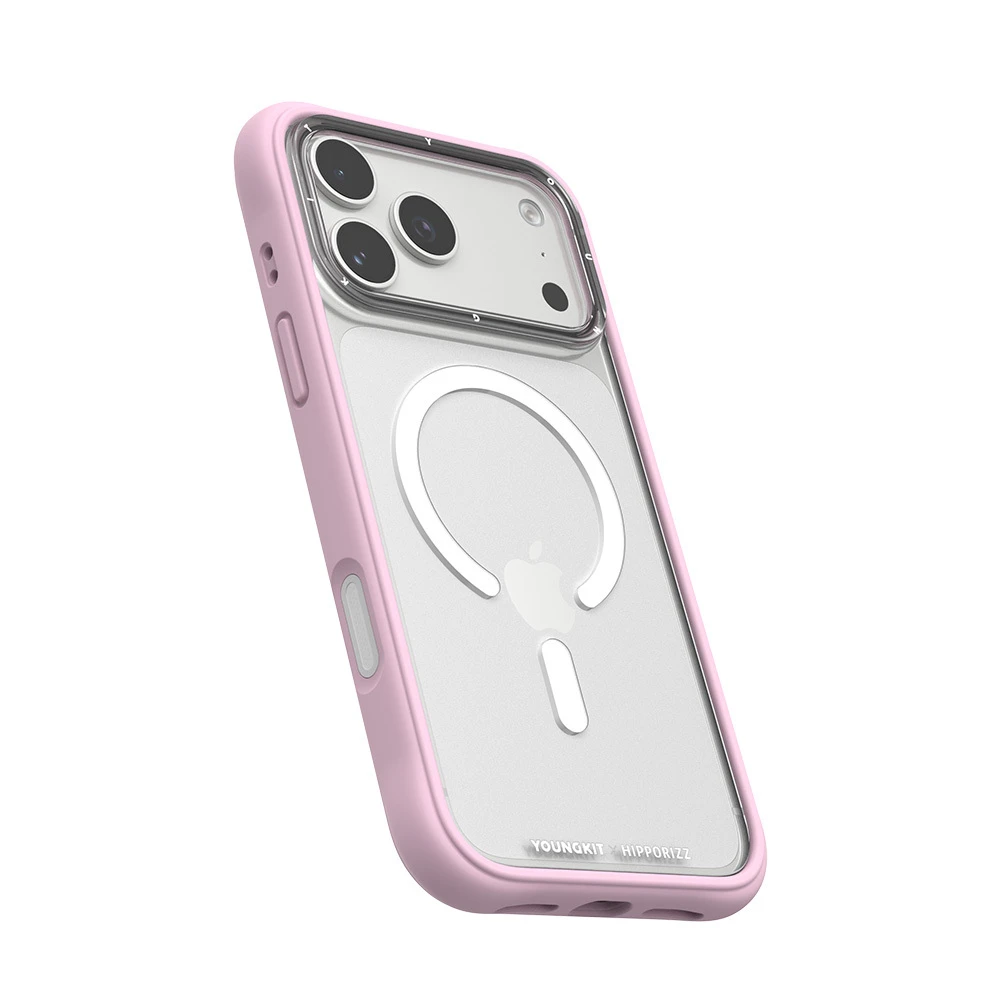 【河馬引力】櫻花粉｜ Youngkit Swapit 矽膠磁吸保護殼 iPhone 17 Pro 系列｜Hipporizz