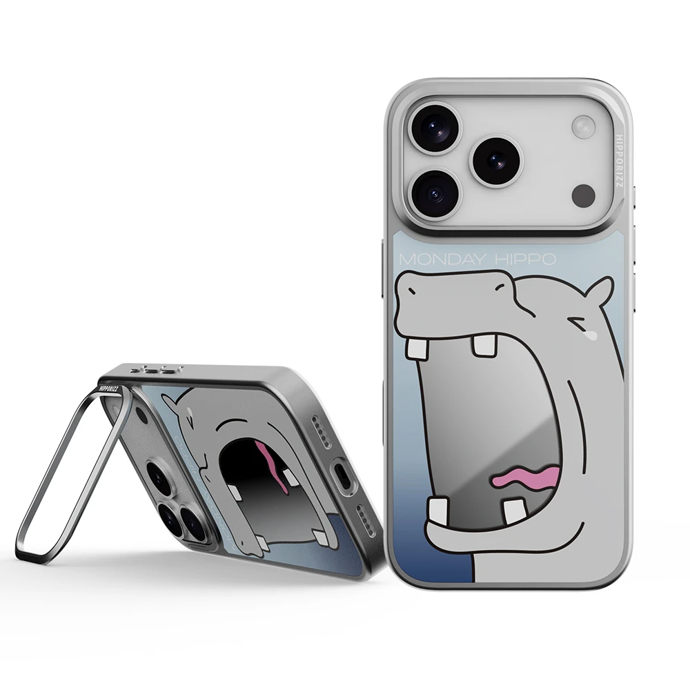 【河馬引力】Mirra 鏡面磁吸支架殼 iPhone 17 Pro 系列 哈欠|Hipporizz