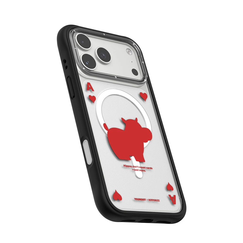 【河馬引力】河馬紅心A｜Youngkit Swapit 矽膠磁吸保護殼 iPhone 17 Pro 系列