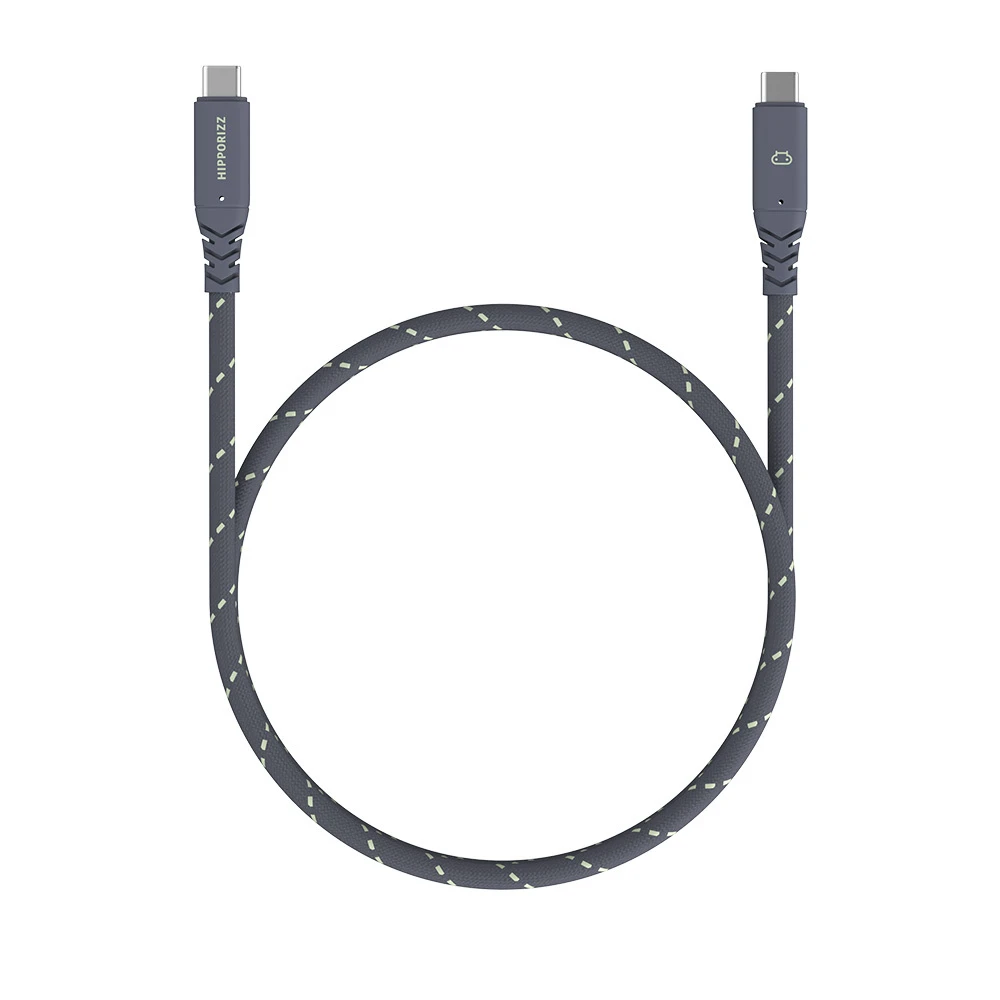 【河馬引力】CAVO 1.5M USB-C to USB-C 雙色高速傳輸充電編織線 240W USB3.2 20Gbps｜Hipporizz