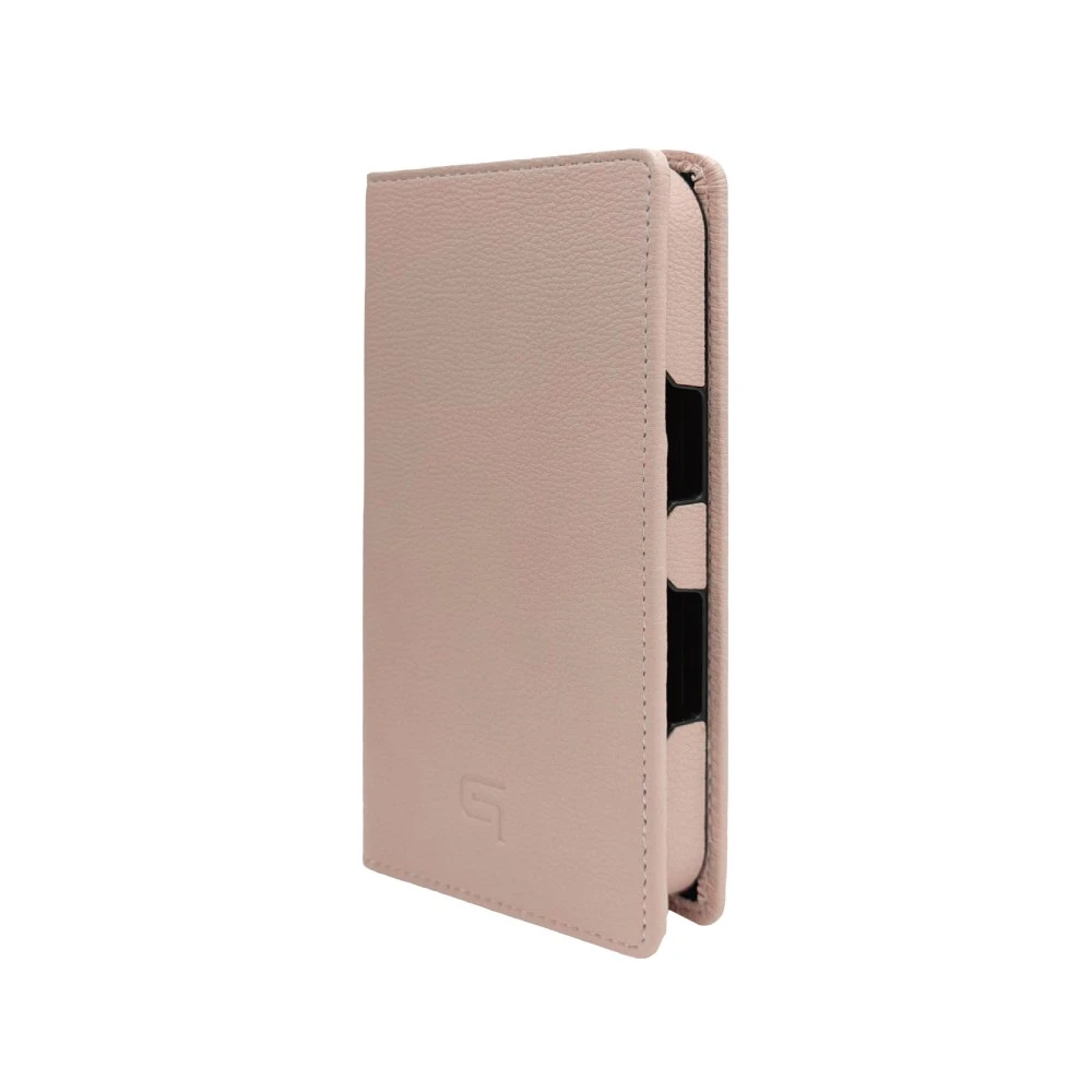 Gramas iPhone 18 Pro 6.3吋 Shrink 時尚工藝 掀蓋式皮套 (粉)