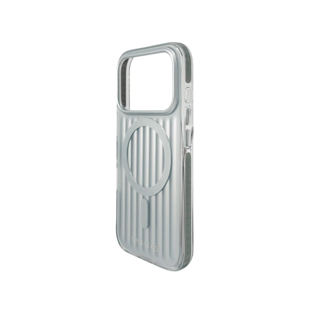 Gramas iPhone 18 Pro Rib〔銀〕經典行李箱磁吸防摔殼