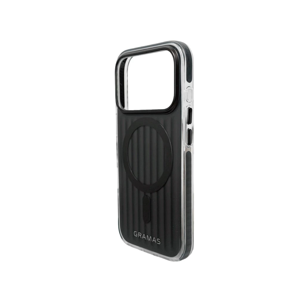 Gramas iPhone 18 Pro Rib〔黑〕經典行李箱磁吸防摔殼