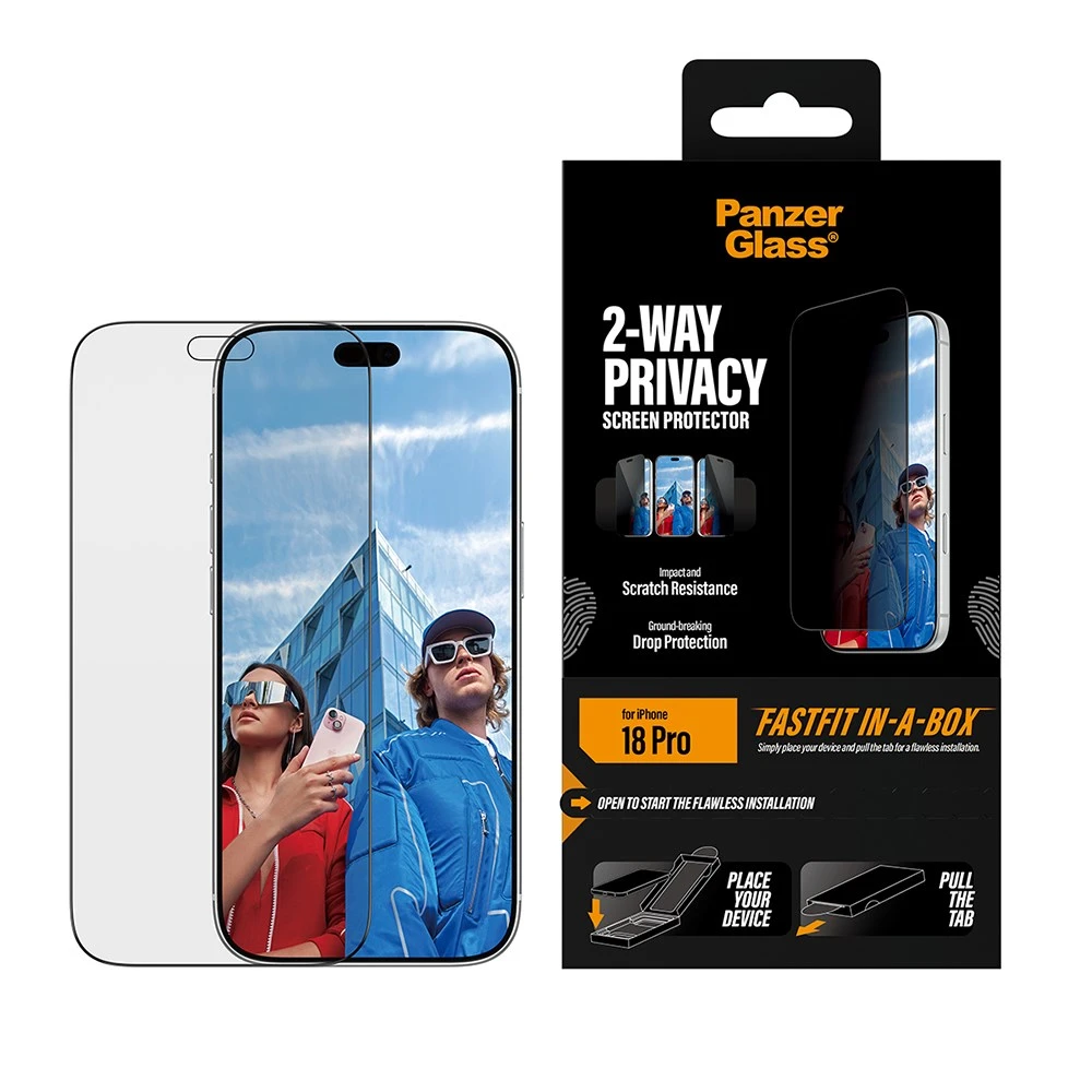PanzerGlass iPhone 18 Pro 耐衝擊高透防窺玻璃保護貼