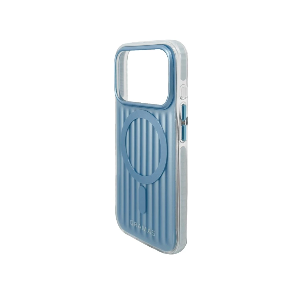 Gramas iPhone 18 Pro Max Rib〔淺藍〕經典行李箱磁吸防摔殼