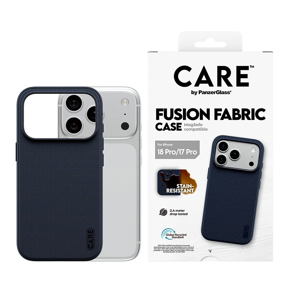 PanzerGlass iPhone 18 Pro Fusion Fabric〔藍〕科技織紋磁吸保護殼