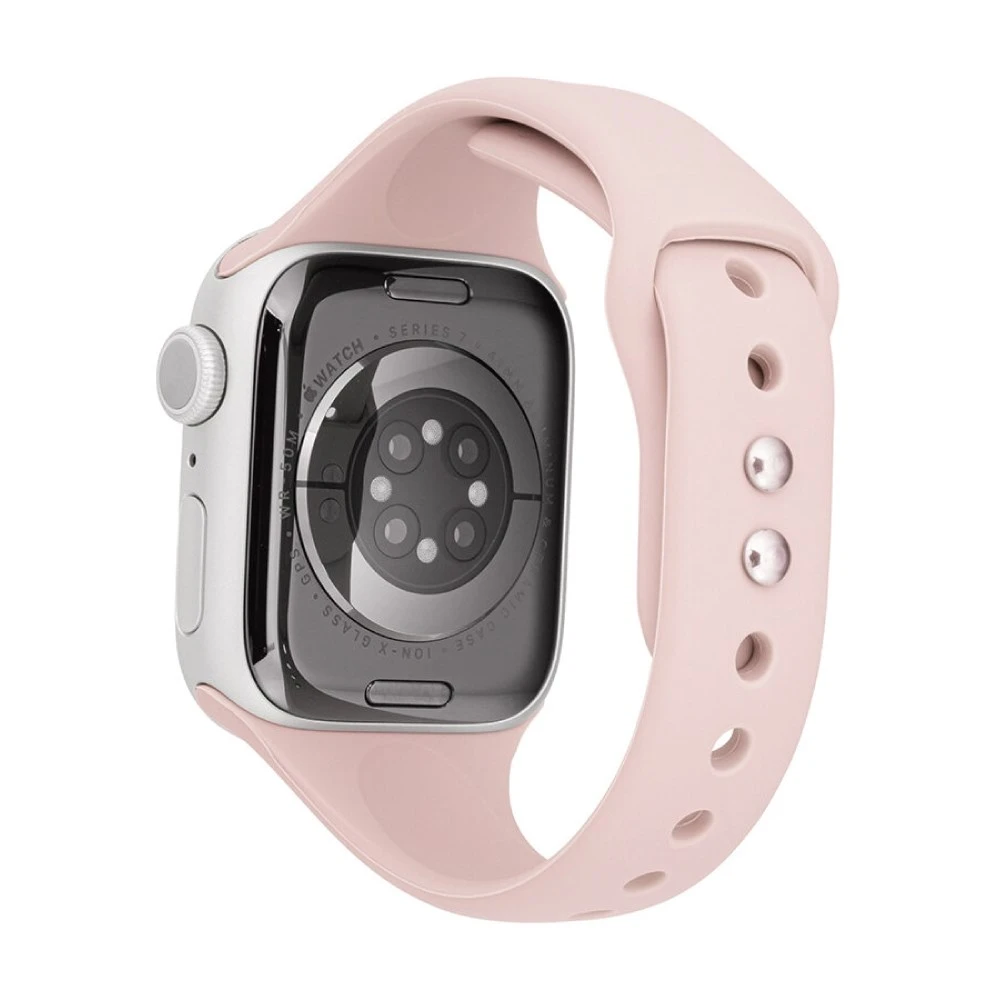 Gramas Apple Watch 38/40/41/42mm 矽膠雙扣錶帶-粉色