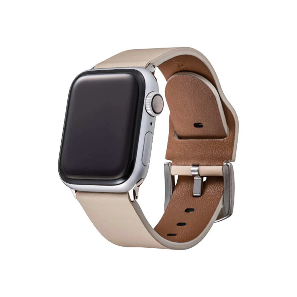 GRAMAS Apple Watch 44/45/46/49mm 義大利真皮錶帶-米