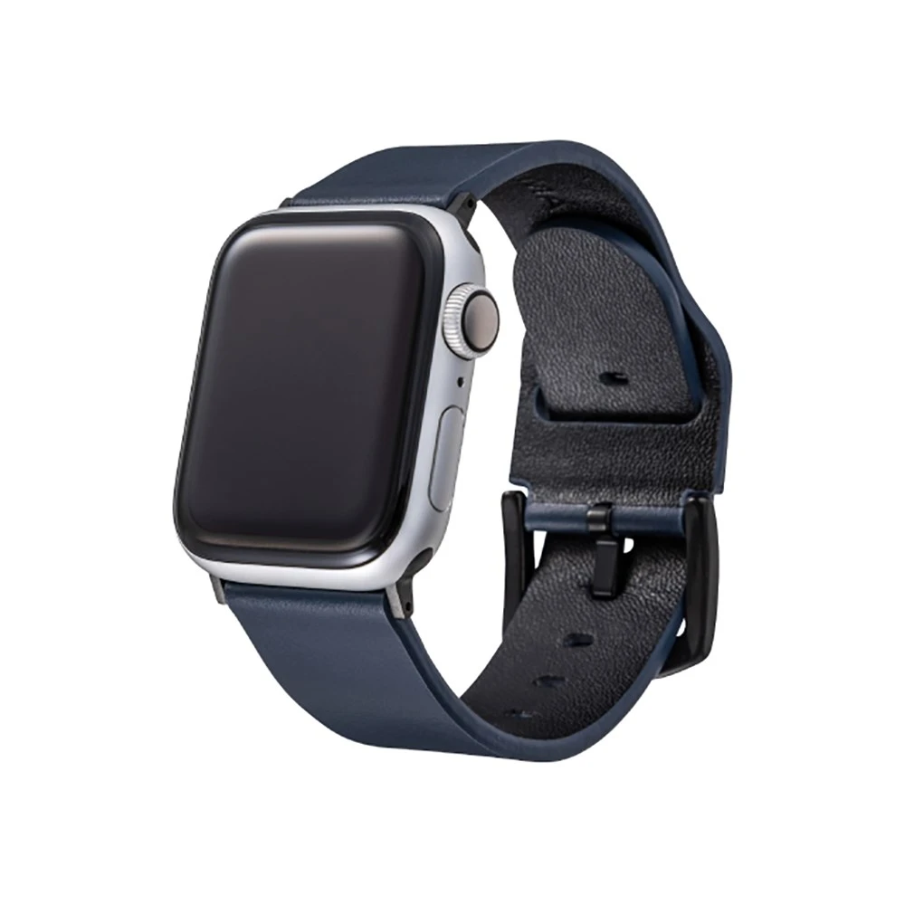 GRAMAS Apple Watch 44/45/46/49mm 義大利真皮錶帶-藍
