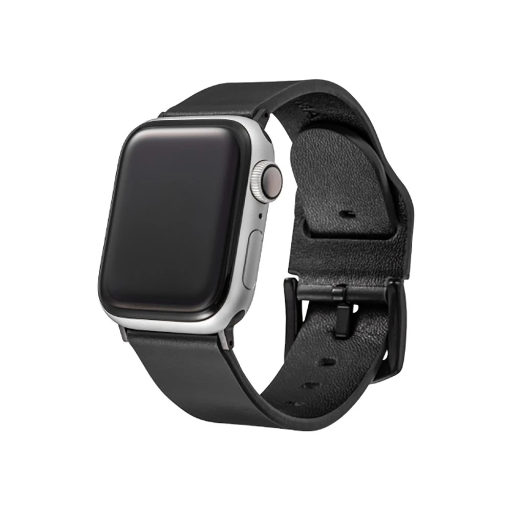 GRAMAS Apple Watch 44/45/46/49mm 義大利真皮錶帶-黑