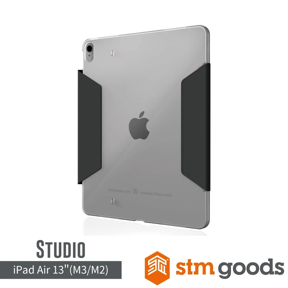 STM iPad Air (M4/M3/M2) 13" Studio 通用極輕薄防護硬殼-黑