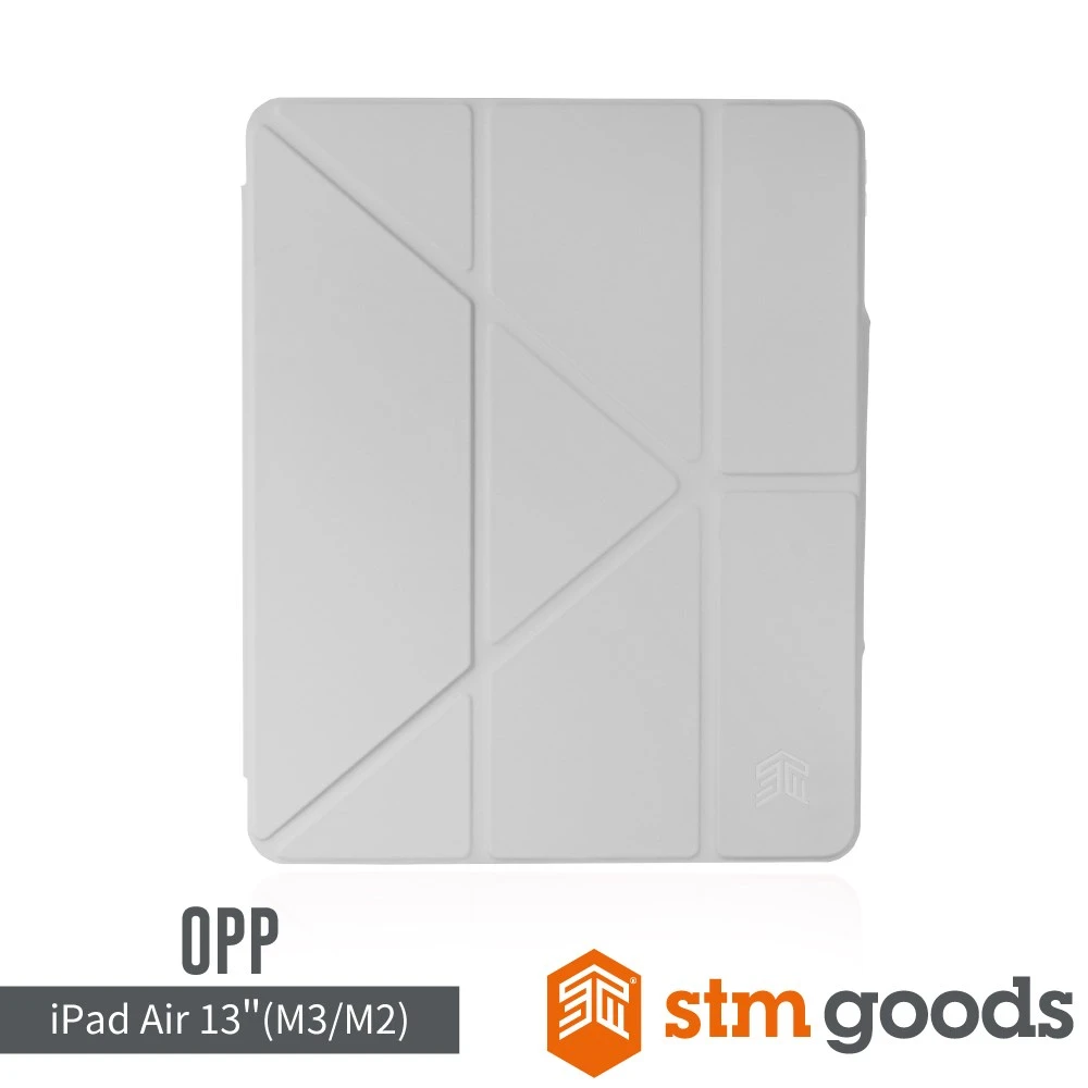 STM iPad Air M4/M3/M2 13" Opp 專用多角度折疊防摔保護殼-灰