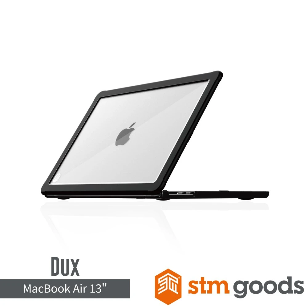 STM Macbook Air 13" (M4/M5) Dux 專用防摔筆電保護殼-黑透