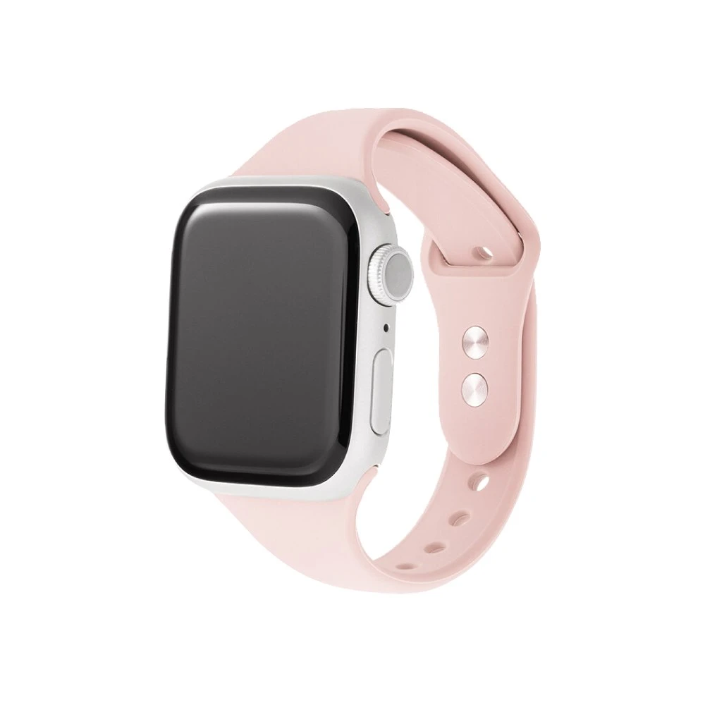 Gramas Apple Watch 38/40/41/42mm 矽膠雙扣錶帶-粉色