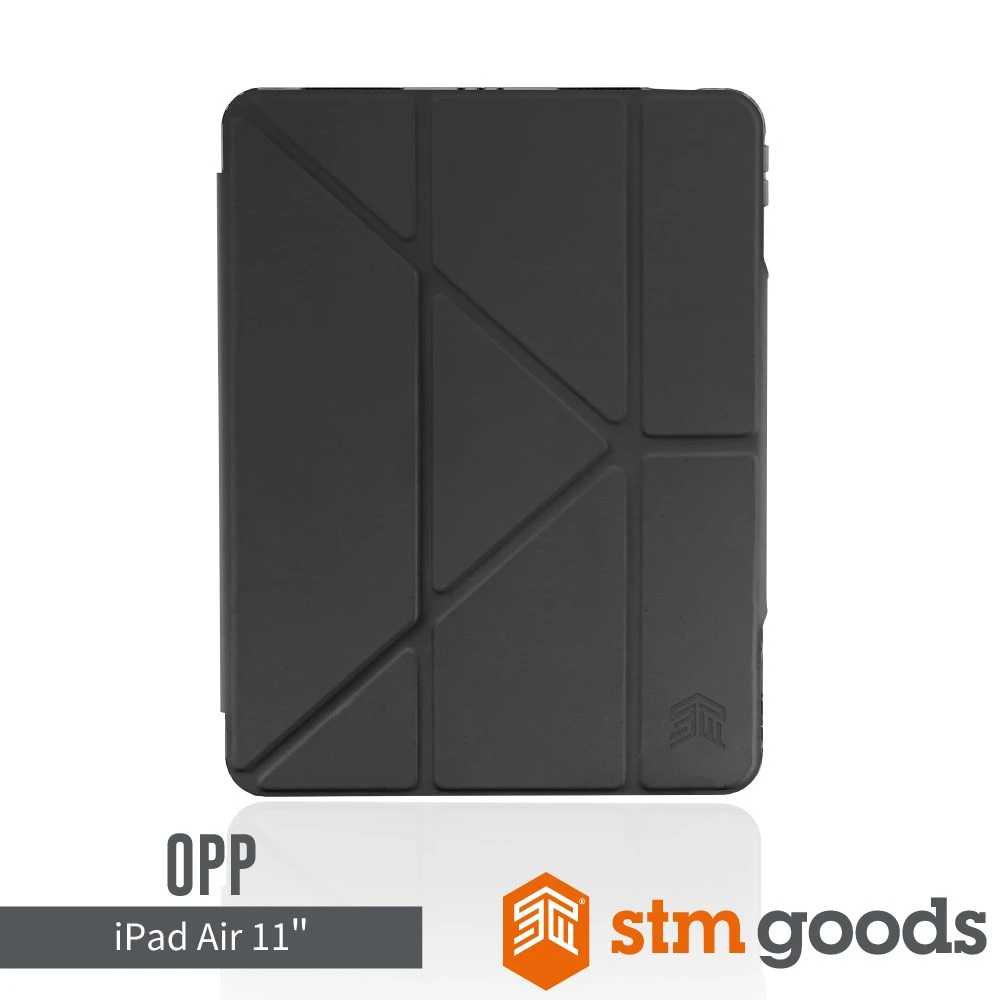 STM iPad Air M4/M3/M2/第5/4代 11" Opp 專用多角度折疊防摔保護殼-黑