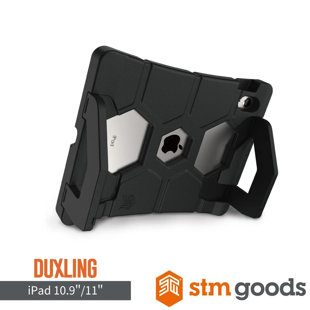 STM iPad A16/第10代 11" Duxling 專用兒童超防摔保護殼-黑