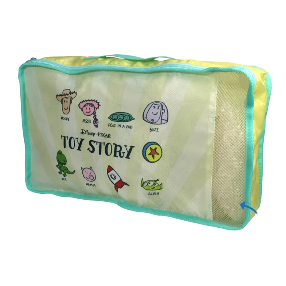 EverWin 迪士尼正版授權_Toy Story_Q 版手繪旅行收納袋-淺黃 (S)