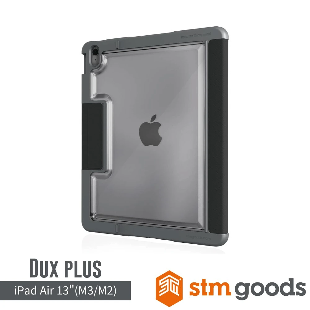 STM iPad Air (M4/M3/M2) 13" Dux Plus 專用強固軍規防摔保護殼-黑