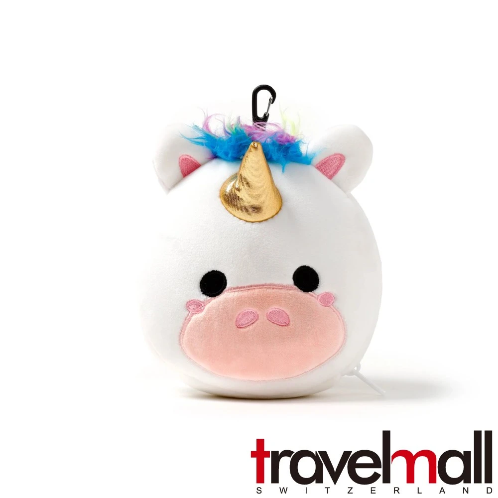 Travelmall 2合1 多功能旅行舒適枕頭眼罩-獨角獸