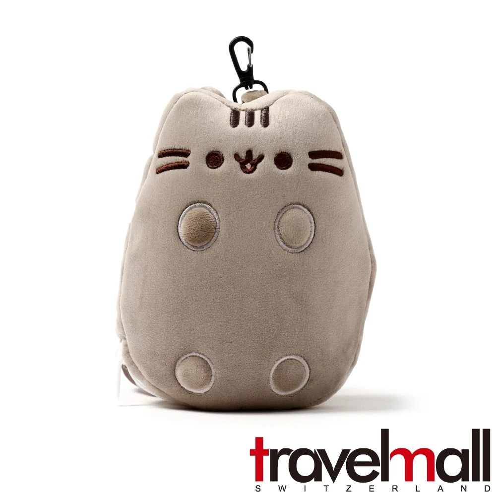 Travelmall 2合1 多功能旅行舒適枕頭眼罩-胖吉貓