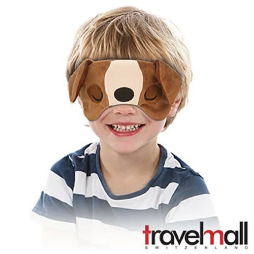 Travelmall 動物系列 舒適 旅行 眼罩-鬥牛犬