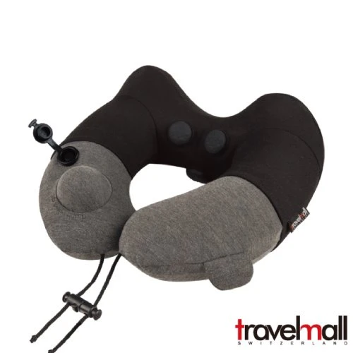 Travelmall 專利 3D 按壓式 (按摩) 充氣枕-黑