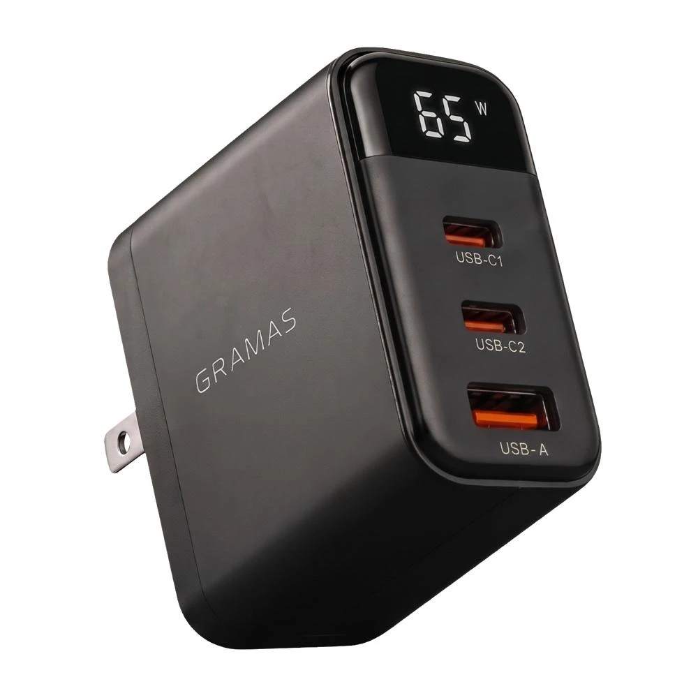 Gramas 65W 數位顯示快充頭 (2C1A)