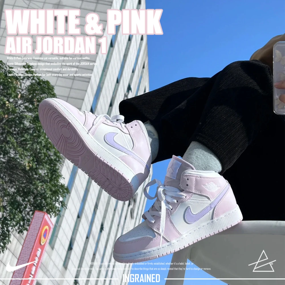 INGRAINED｜Nike Air Jordan 1 Mid GS "Pink Wash" 櫻花粉 FD8780-601
