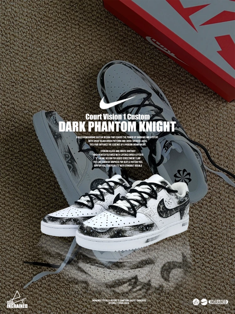 Nike Court Vision 1 訂製款｜黑暗幽影騎士
