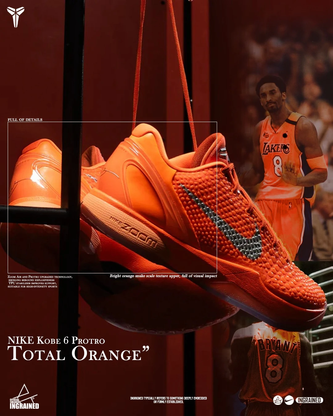 INGRAINED｜Nike Kobe 6 Protro Total Orange 橘色 籃球鞋 IH1871-800