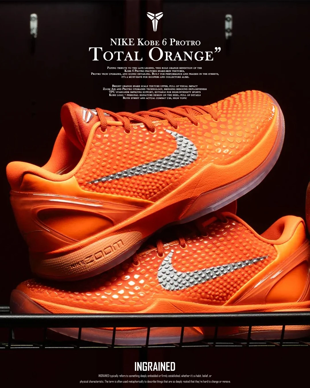 INGRAINED｜Nike Kobe 6 Protro Total Orange 橘色 籃球鞋 IH1871-800