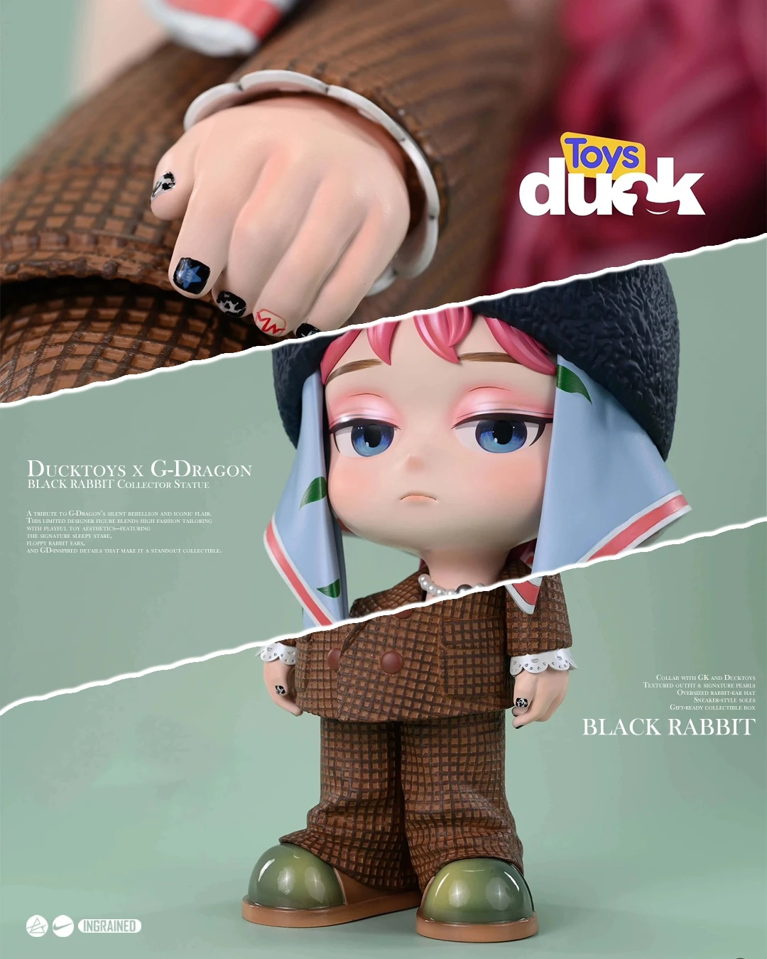 🐰 Ducktoys x G-Dragon｜Black Rabbit 限量雕像