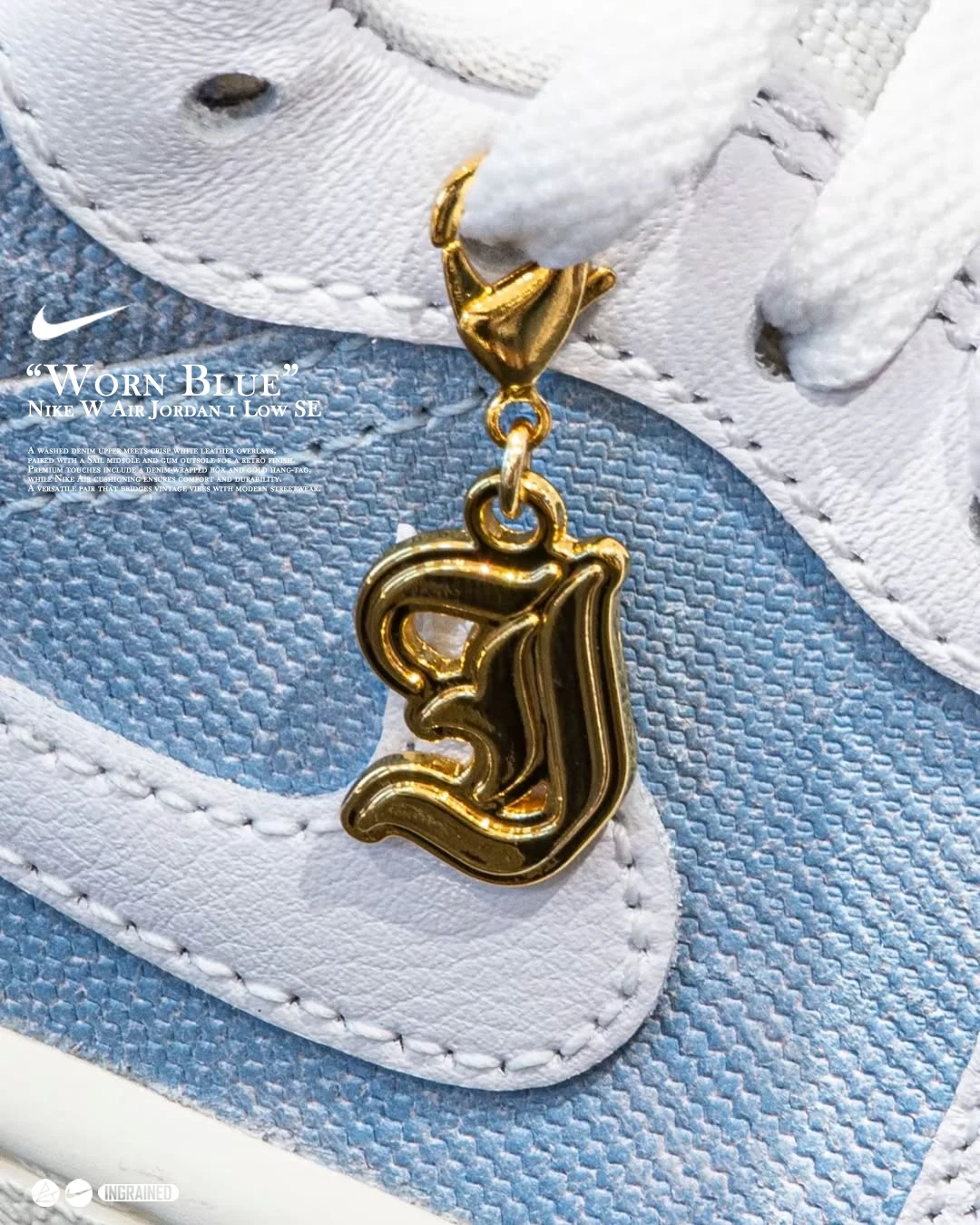 Nike W Air Jordan 1 Low SE "Worn Blue" 丹寧優雅，街頭復古