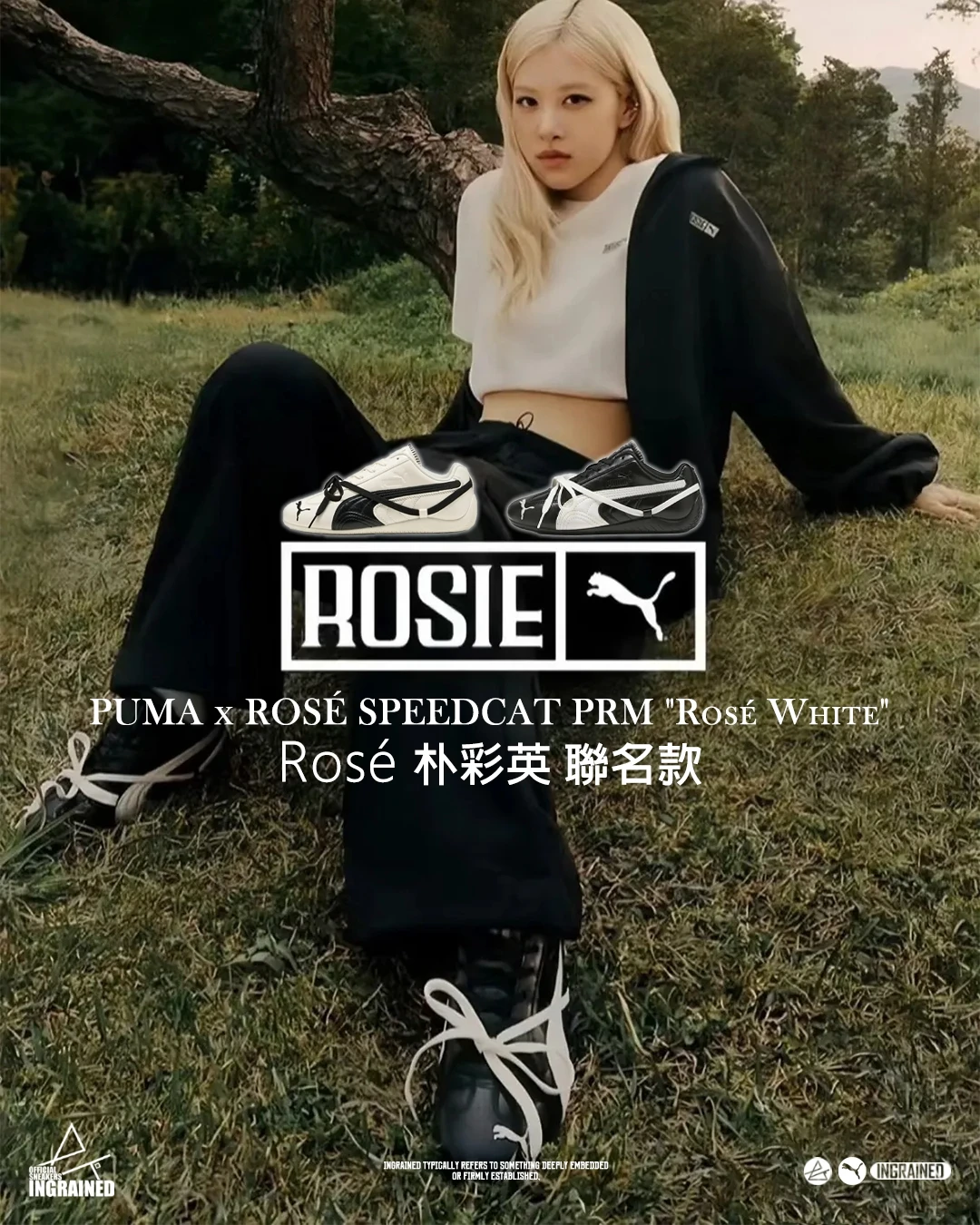 INGRAINED｜Rosé x Puma Speedcat Premium Black 黑白天鵝 芭蕾聯名賽車鞋 404391-01