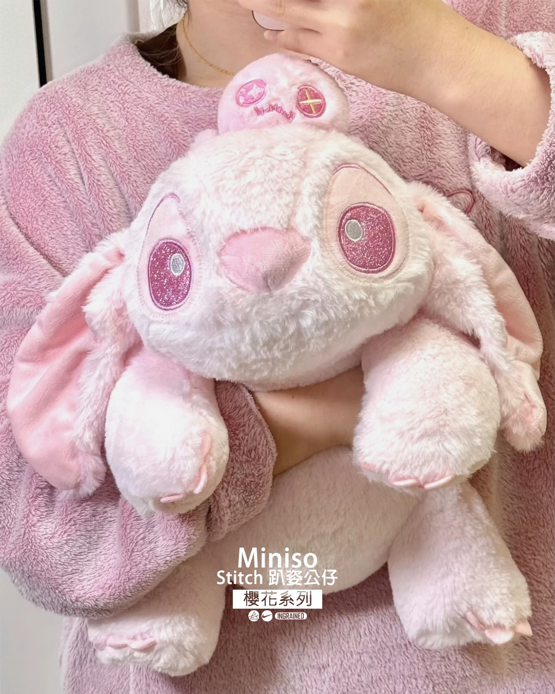 💮 Miniso 名創優品｜櫻花系列 Stitch 趴姿公仔