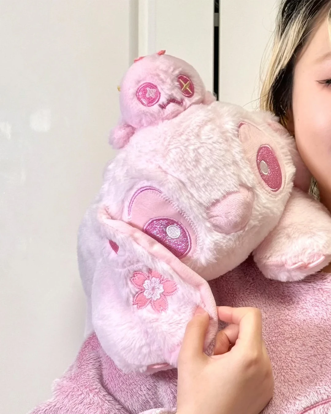 💮 Miniso 名創優品｜櫻花系列 Stitch 趴姿公仔