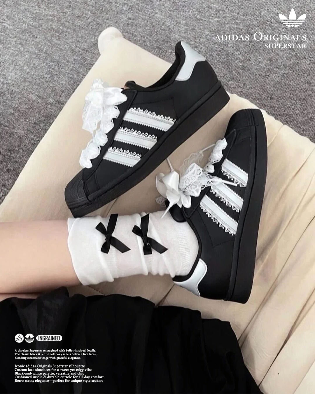 adidas Originals SUPERSTAR 訂製款｜輕銀芭蕾 2.0