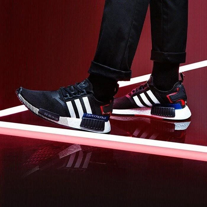 INGRAINED｜Adidas NMD R1 紅藍 全黑 日文 反光 跑步鞋 休閒鞋 EF1734
