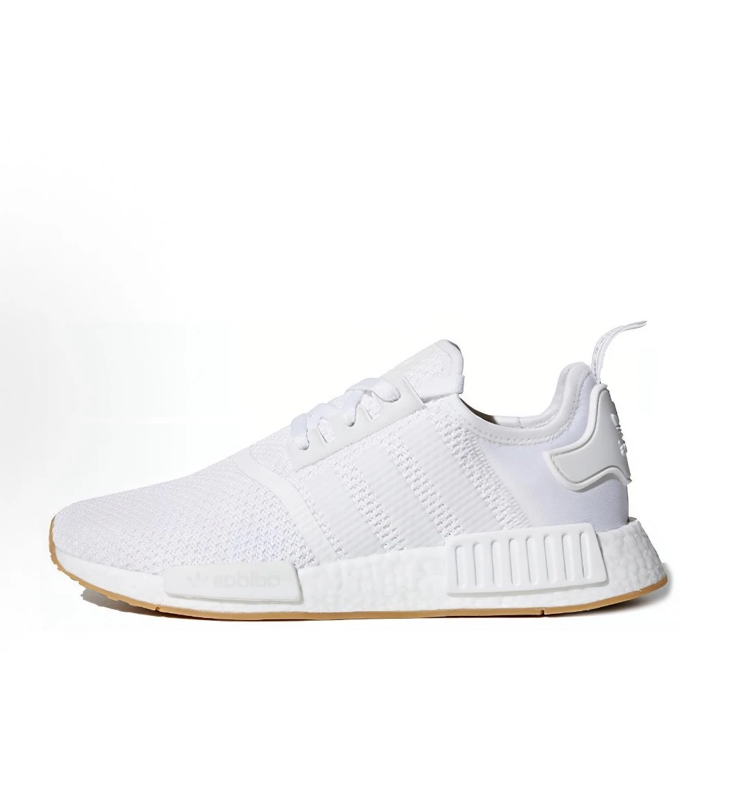 INGRAINED｜Adidas NMD R1 BOOST 襪套式 全白 焦糖底 慢跑鞋 休閒鞋 D96635