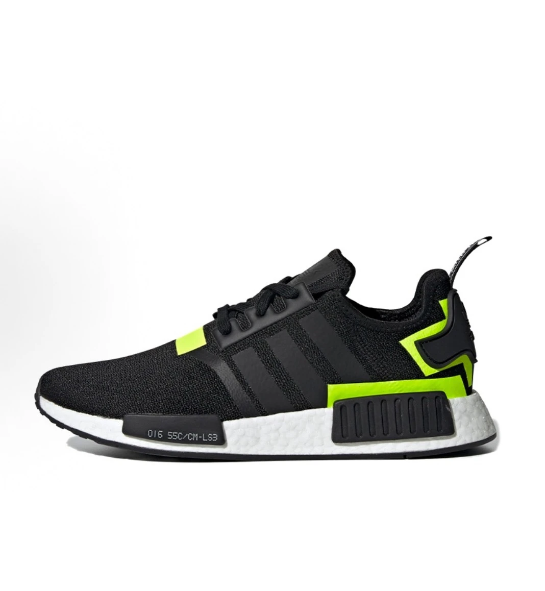INGRAINED｜Adidas NMD R1 Black 黑 螢光綠 彩色拼接黑電光 色塊 慢跑鞋 休閒鞋 BD7751