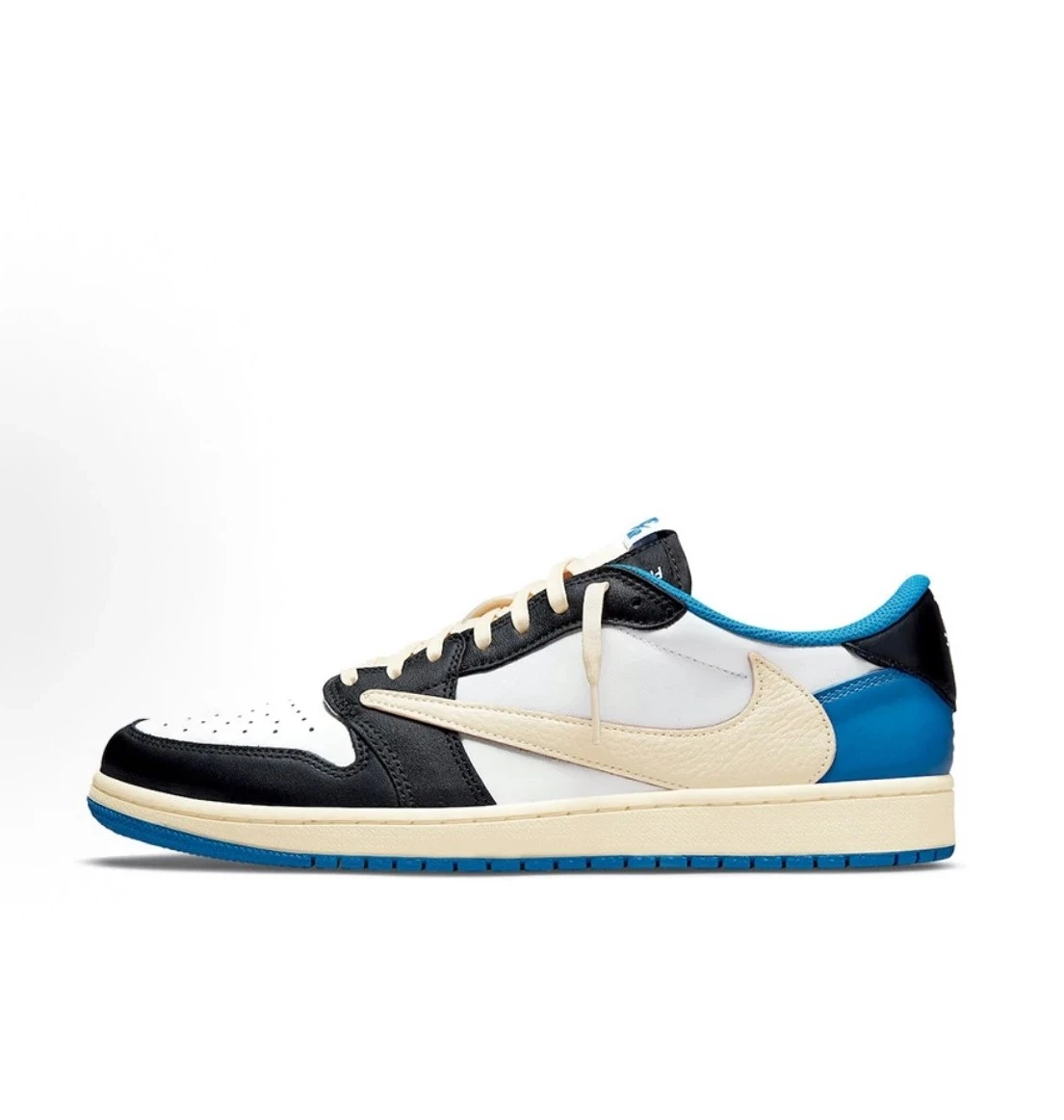INGRAINED｜Travis Scott Fragment Air Jordan 1 藤原浩 倒勾 閃電藍 DM7866-140
