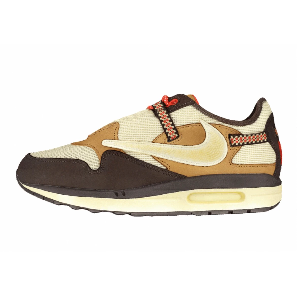 INGRAINED｜Travis Scott x Nike Air Max 1 Cactus Jacket "Baroque Brown" 聯名倒勾棕色 休閒鞋 DO9392-200