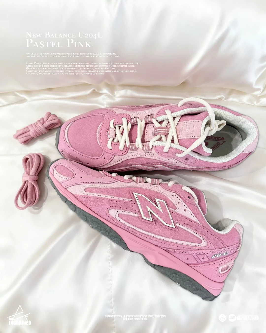 INGRAINED｜New Balance 204L Pastel Pink｜仙女珠光粉國外限定色